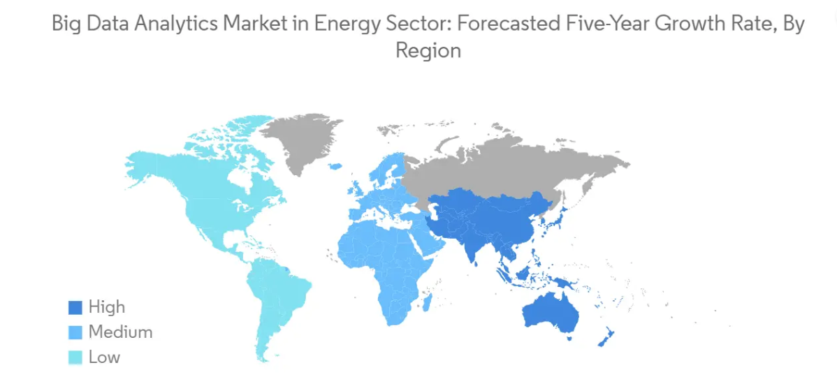 Market Analysis of Big Data Analytics Market In Energy Sector: Forecasted Growth Rate by Region